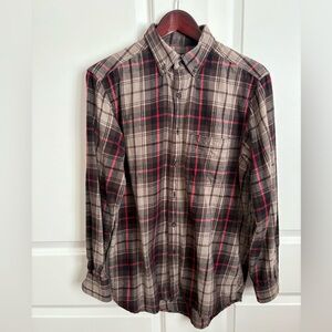 Faded Glory Red and Black Plaid Shirt
